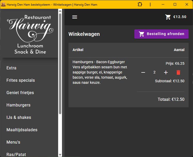 Front end based food order web app 4